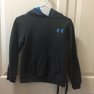 Boys Under Armour YOUTH M Gray/Blue Hoodie